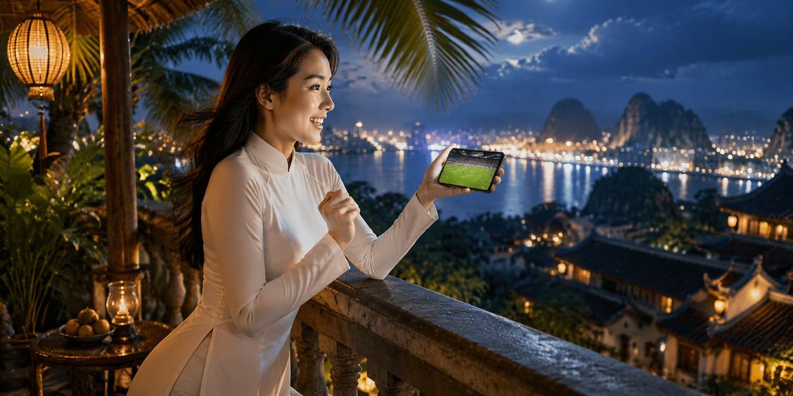 Người phụ nữ mặc áo dài tại Ninh Bình tham gia cá cược thể thao và trải nghiệm VIP